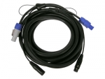 LITECRAFT Twins Kabel, PowerCon blau/grau, XLR 3 pol, 2,0 m, schwarz